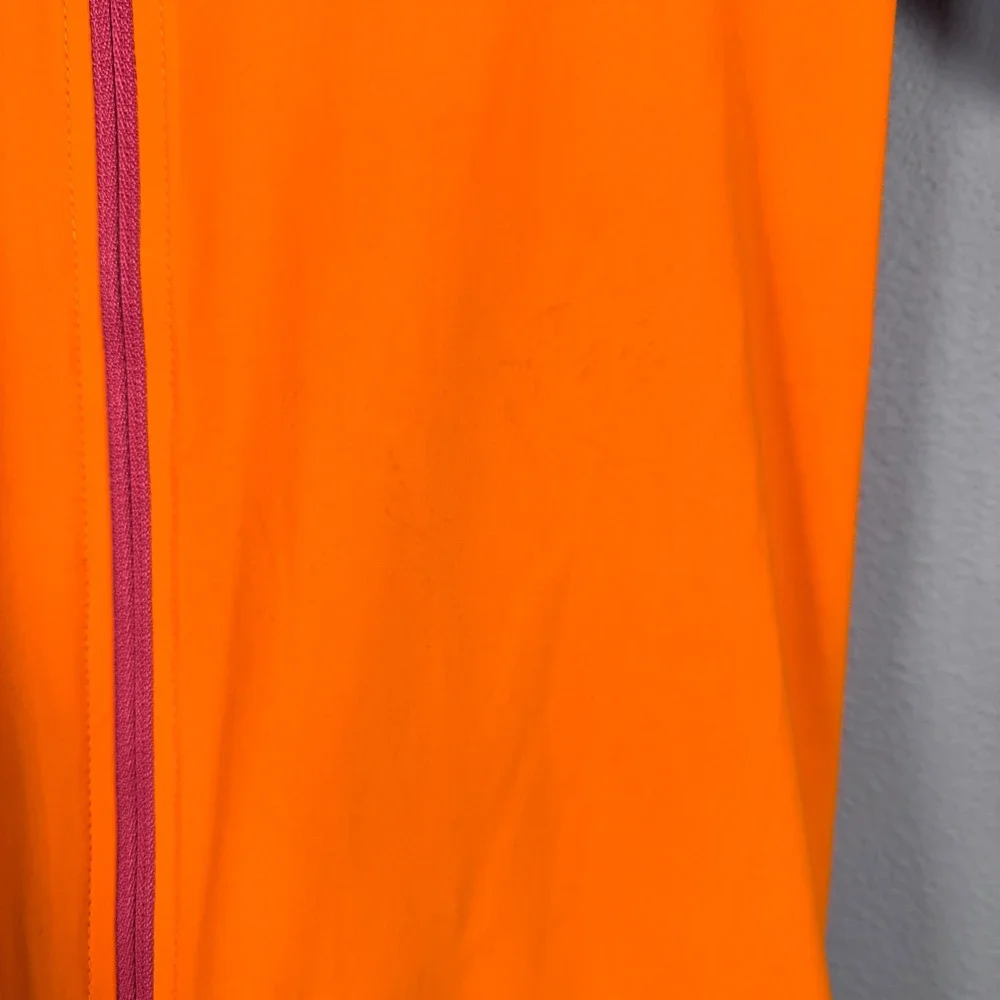 Giordana Women's L Made in Italy Cycling Jersey Orange Black Full Zip Club Bike